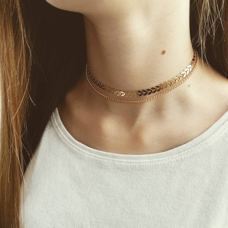Dây chuyền hình xương cá lấp lánh mới
