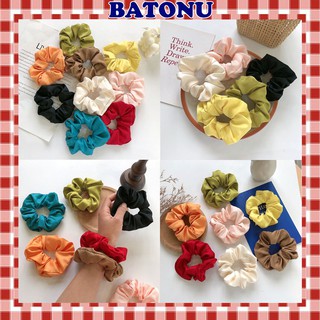 Dây Buộc Tóc Vải Scrunchies Nhiều Màu Phong Cách Hàn Quốc SC03