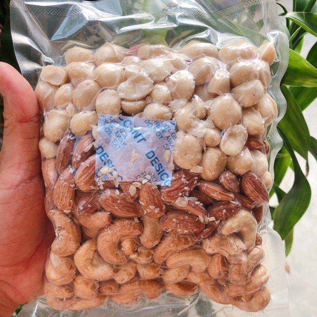 Hạt Dinh Dưỡng Mix 3 Polinuts Hỗ Trợ Giảm Cân, Ăn Vặt Mẹ Bầu, Gymer Giá Tốt Túi 500g