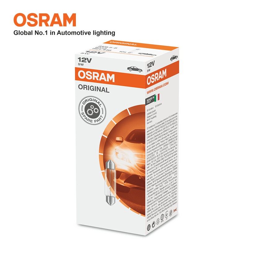 [Mã BMBAU50 giảm 10% đơn 99k] Combo 10 Bóng Đèn Cana Dài OSRAM Original C5W 12V 5W Nhập Khẩu Chính Hãng