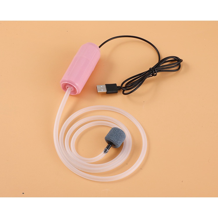 Máy sủi oxy cổng USB cho hồ cá cảnh, thủy sinh, đi câu cá, tặng kèm dây, đá sủi