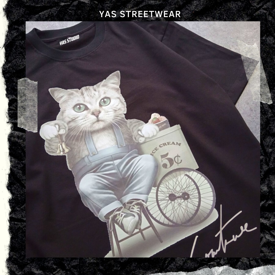 Áo thun tay lỡ form rộng YAS STREETWEAR phông unisex nam nữ, chất thun cotton100% phong cách streetstyle HÌNH IN KO TRÓC