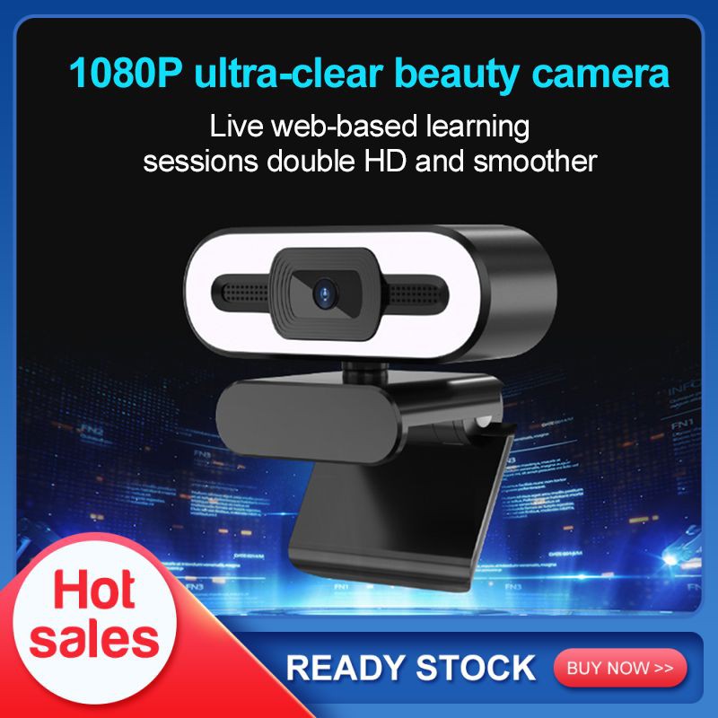 Webcam Hd 1080p Có Micro Và Đèn Led Cho Máy Tính