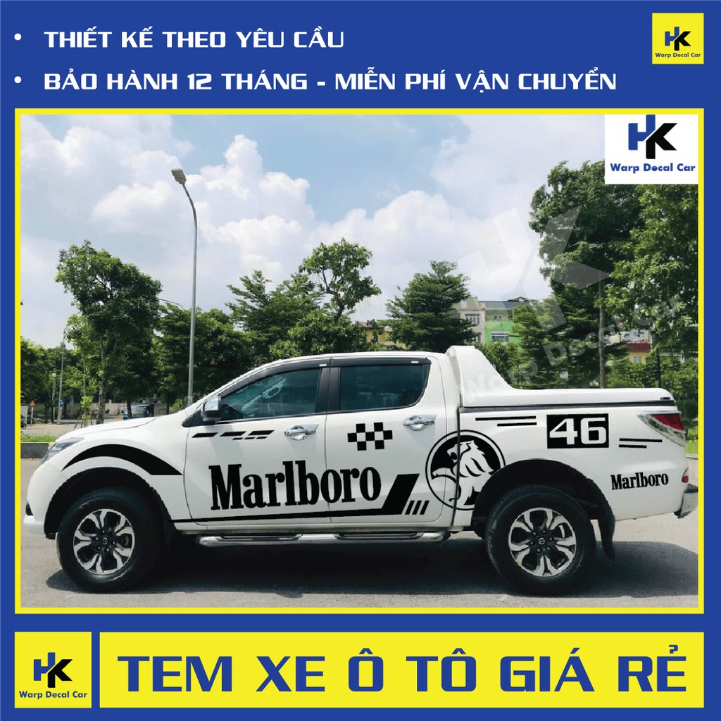 Tem xe Mazda BT 50 dán 2 bên sườn - tem xe ô tô giá rẻ hà nội