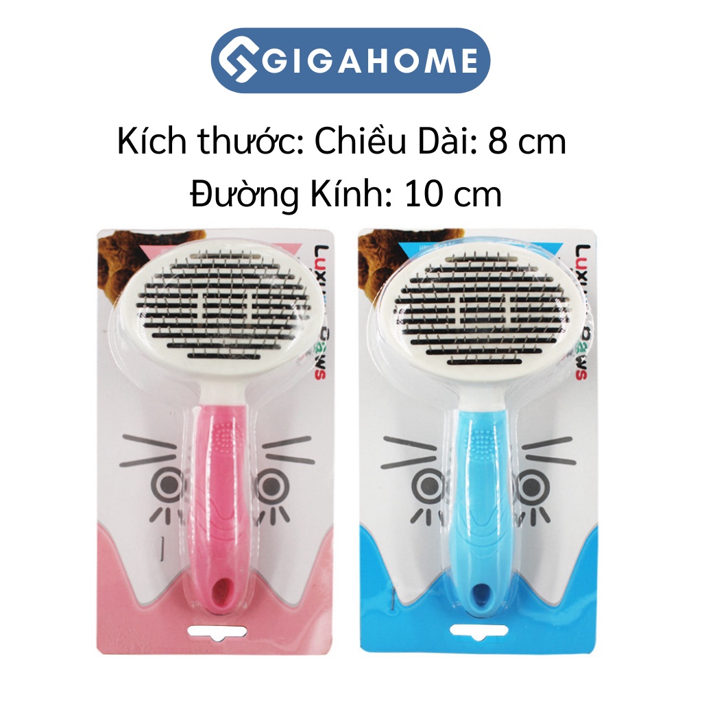 Lược Chải Lông Chó Mèo Có Nút Bấm GIGAHOME Massage Nhẹ Nhàng, Thoải Mái 8055