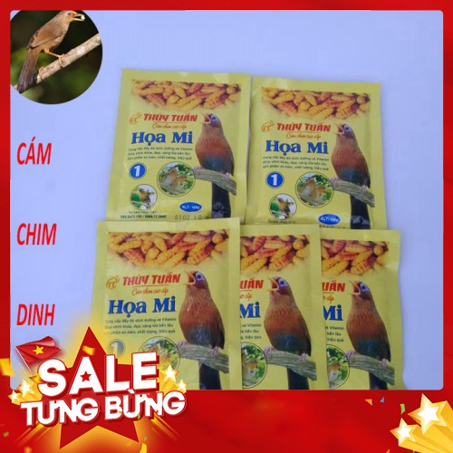 CÁM CHO CHIM HỌA MY [ COMBO 5 GÓI x 200gr] CÁM DINH DƯỠNG SỐ 1 THUÝ TUẤN