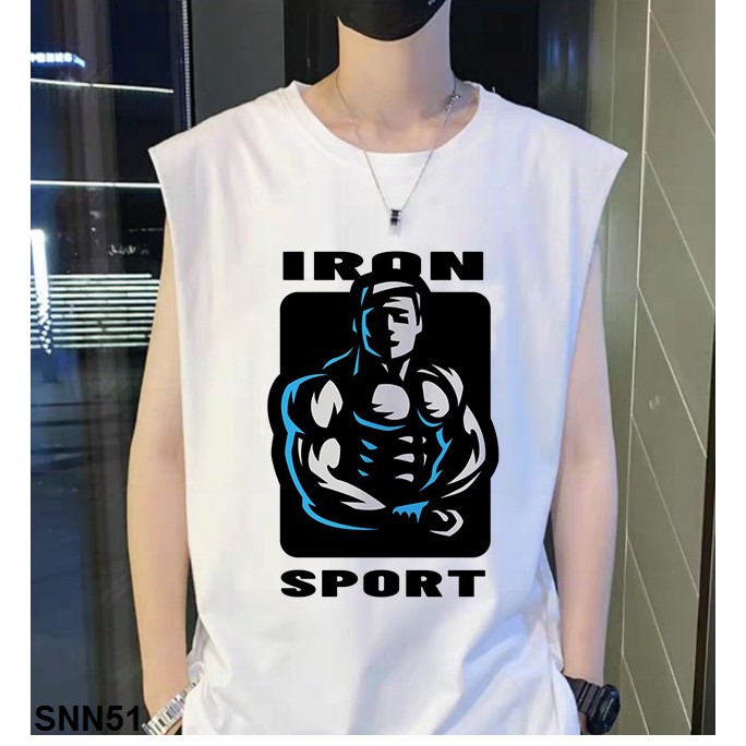 ÁO BA LỖ IN HỌA TIẾT SPORT IRON MẠNH MẼ SNN51