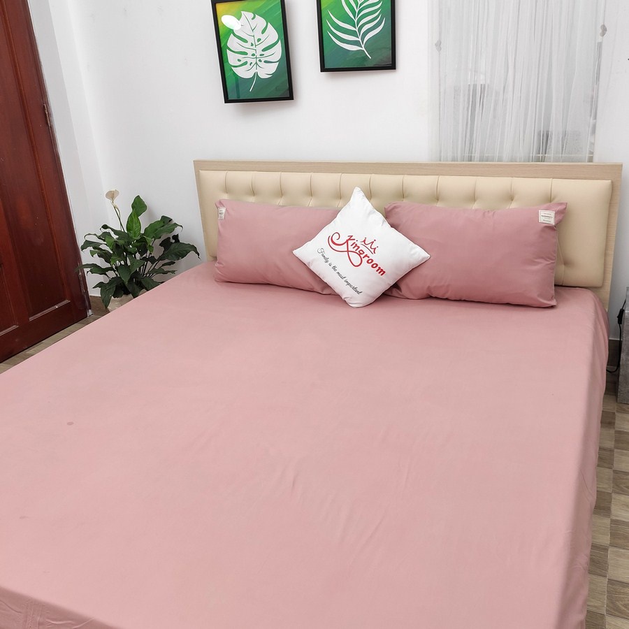 Bộ ga gối 3 món vải cotton đủ màu 920 Shop Kingroom chuyên ga nệm đủ kích thước | BigBuy360 - bigbuy360.vn