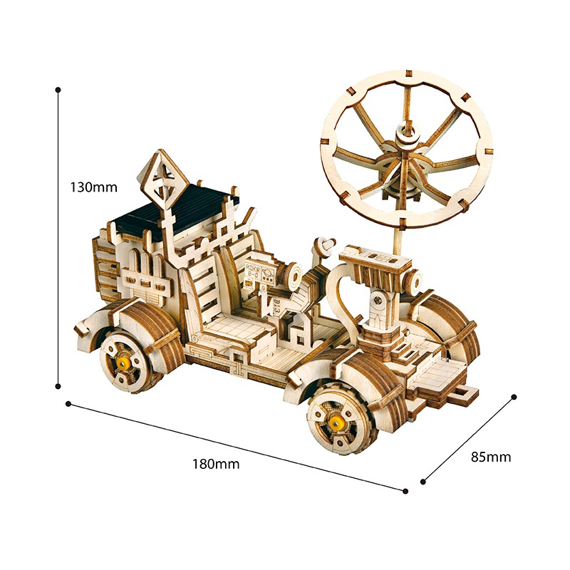 Đồ Chơi Lắp Ráp Bằng Gỗ 3D Robotime Mô Hình Xe Chạy Bằng Năng Lượng Mặt Trời Rambler Rover LS401