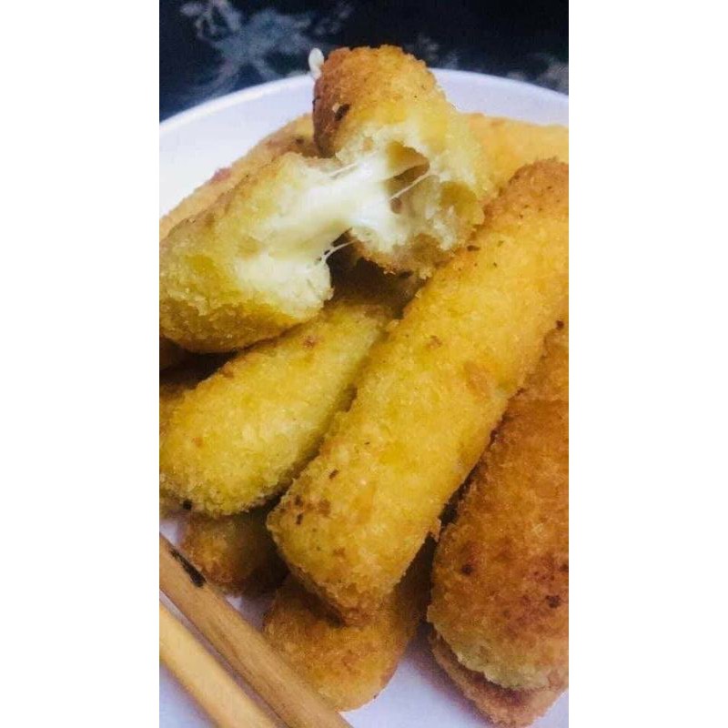 Phomai que tẩm bột chiên dòn - Hộp 500gr 12 que