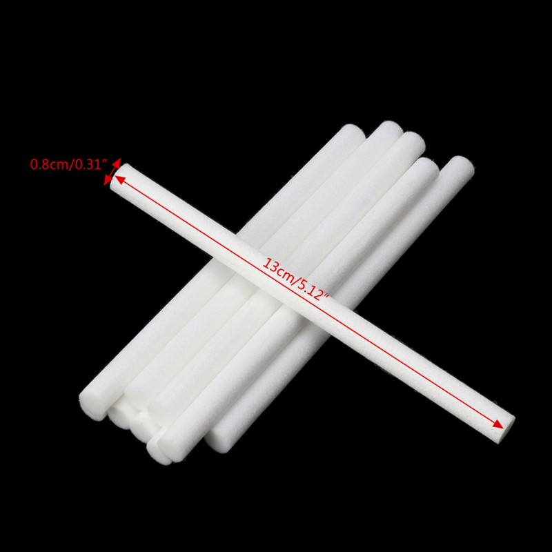 Set 10 thanh lọc dẫn nước cotton chuyên dụng cho máy phun khuếch tán sương tạo độ ẩm cỡ 8mmx130mm