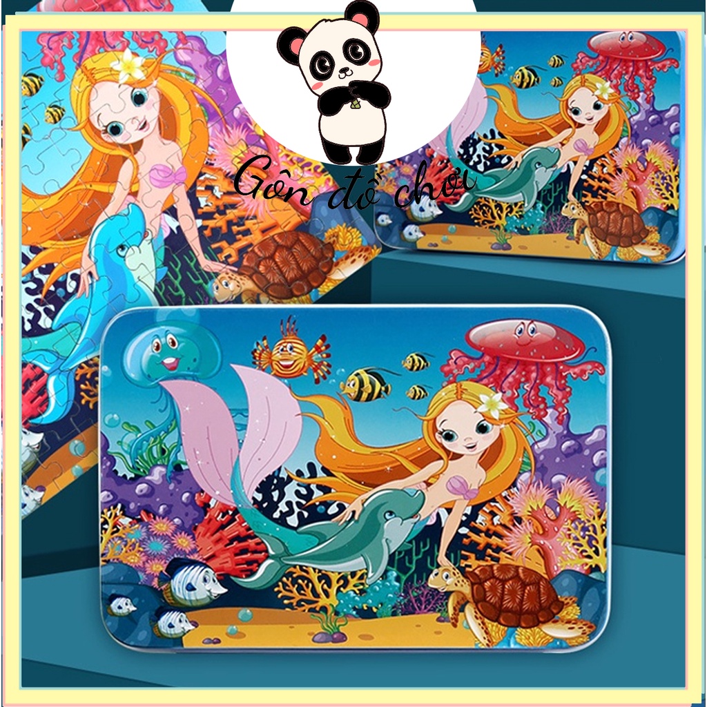 [100 miếng] Đồ chơi tranh ghép hình gỗ puzzle - Bộ ghép hình - Tranh xếp hình Gôn đồ chơi