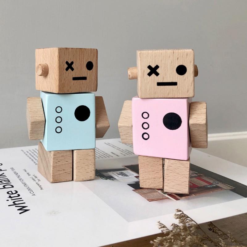 Đồ Chơi Mô Hình Rô Bốt Bằng Gỗ Trang Trí Phòng Ốc Cho Trẻ Em