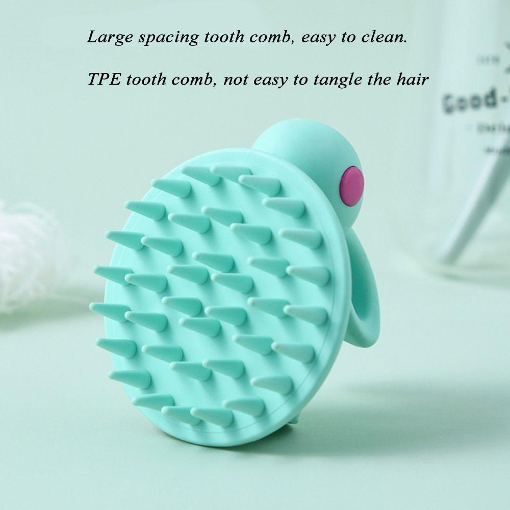 ORIENTLII Bàn Chải Gội Đầu Mát Xa Da Đầu Bằng Silicone Tiện Dụng