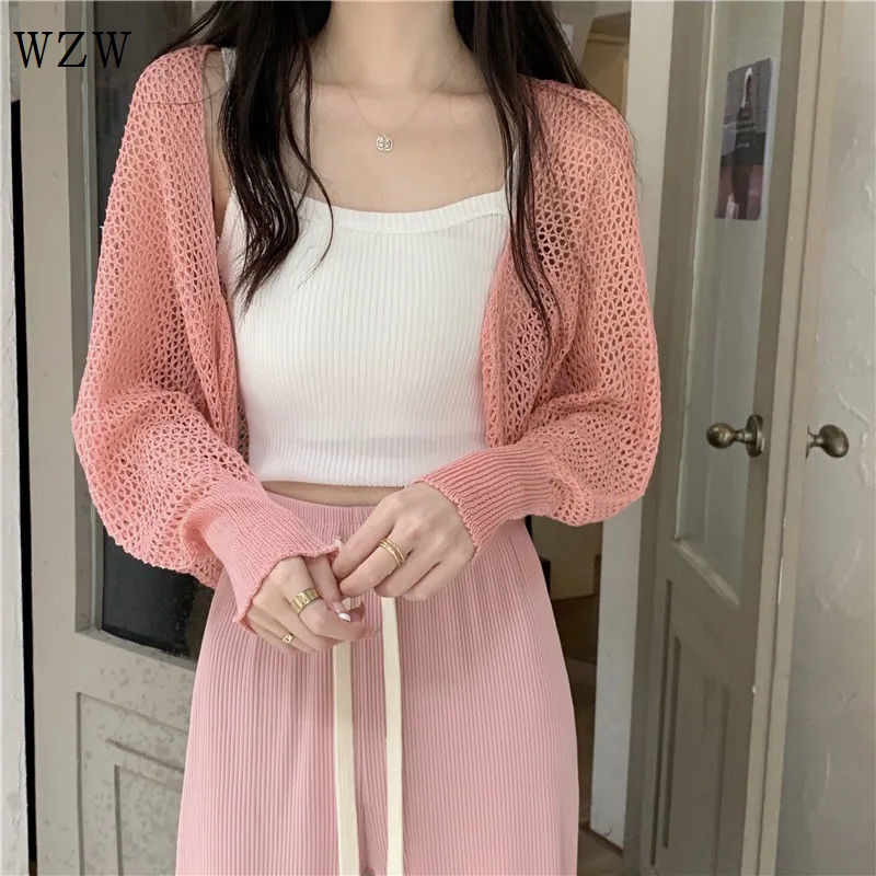 Áo Khoác Cardigan Dệt Kim Mỏng Chống Nắng Thời Trang Mùa Hè Cho Nữ