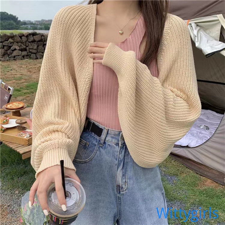 Áo Khoác Cardigan Dệt Kim Thiết Kế Hợp Thời Trang Cho Nữ