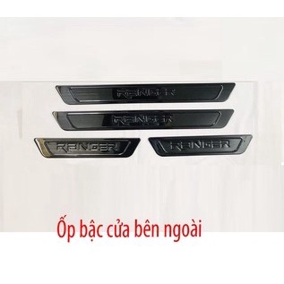 Ốp bậc cửa, nẹp bước chân trong, ngoài xe Ford Ranger 2014-2023 mẫu titan cao cấp