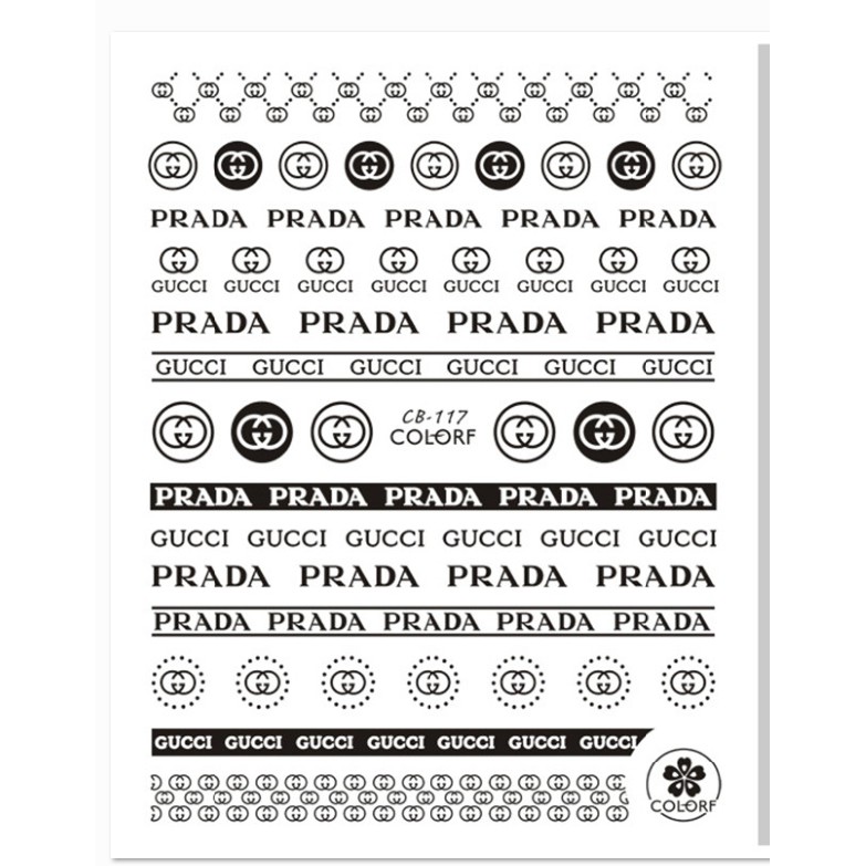sticker thương hiệu logo mã mới