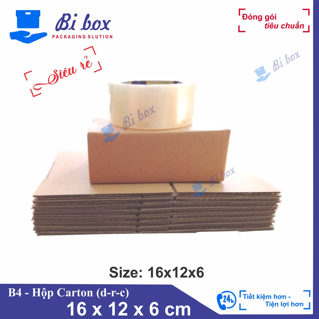 Hộp Carton 16x12x6 - Thùng Giấy Carton Giá Rẻ