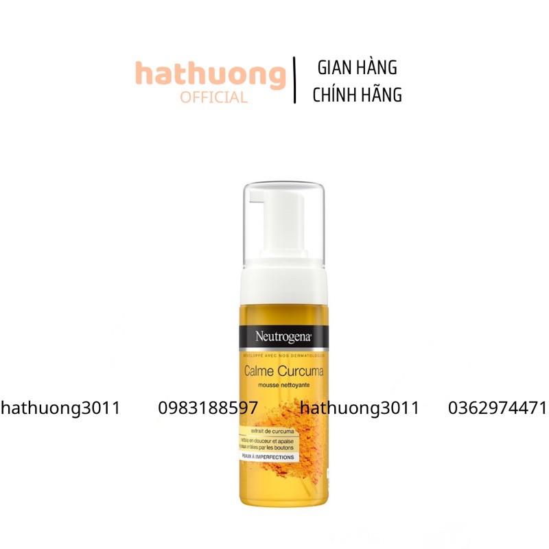 Sữa Rửa Mặt Tạo Bọt Từ Nghệ Neutrogena Calme Curcuma Mousse Nettoyante 150ml