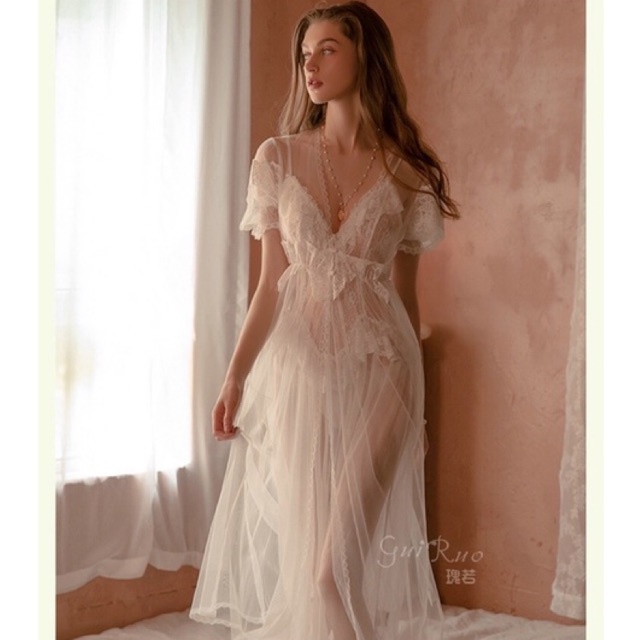 Đồ ngủ Hai Dây Hở Lưng Phối Ren Gợi Cảm Cho Nữ MS1922 [CWEAR.SEXY_ĐỒ NGỦ &amp; NỘI Y CAO CẤP]