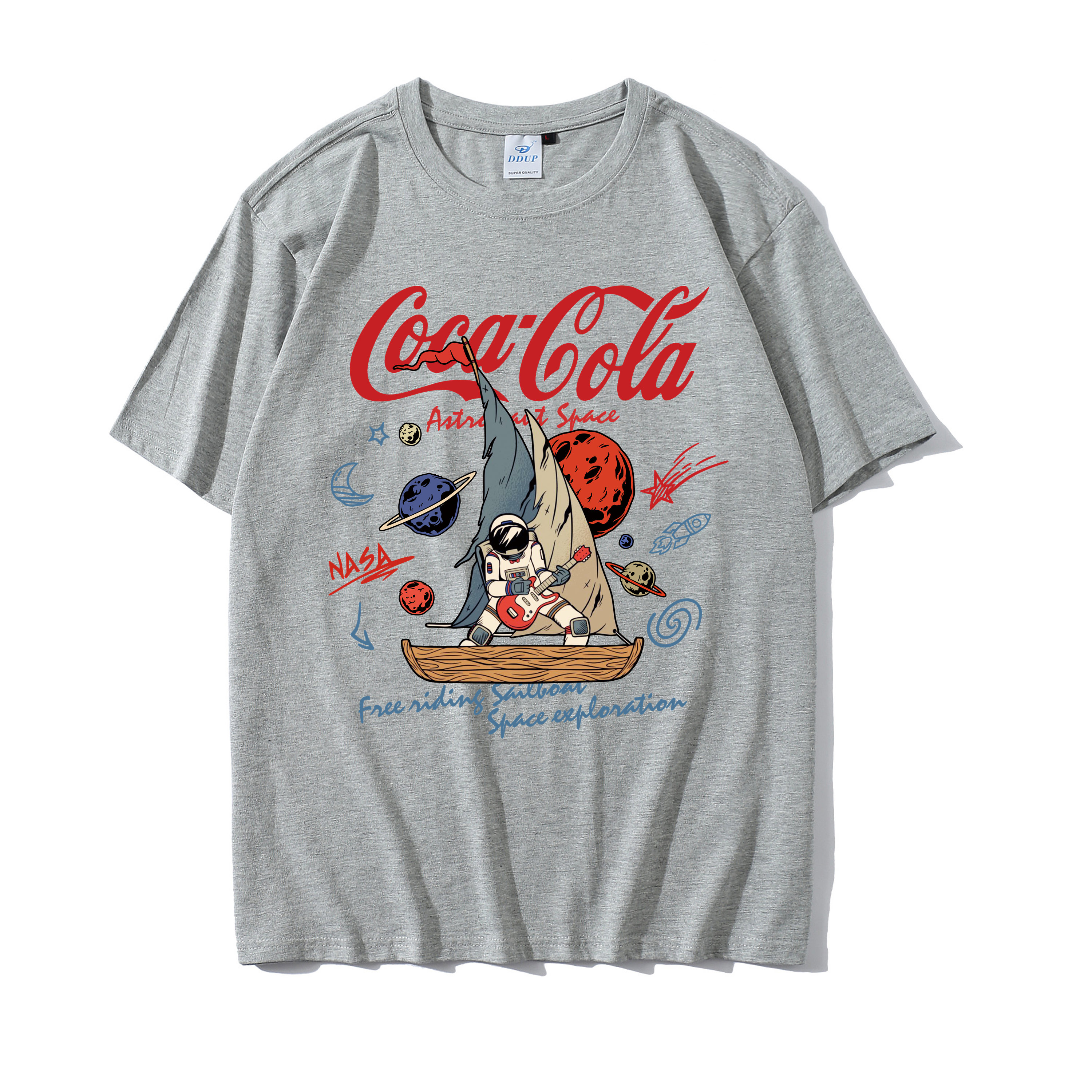 COCA-COLA Áo Thun Nam Tay Ngắn Cổ Tròn Có 9 Màu Thời Trang 100% Cotton