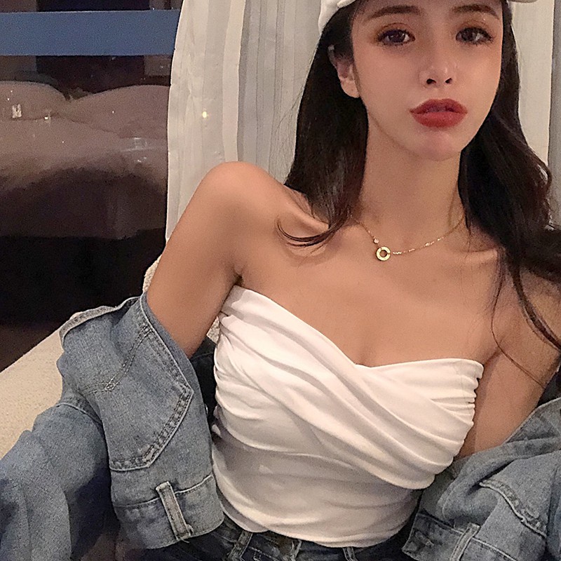 Áo Croptop Áo Quây Ngực Không Dây Dáng Ôm Quyến Rũ Trẻ Trung Hợp Thời Trang