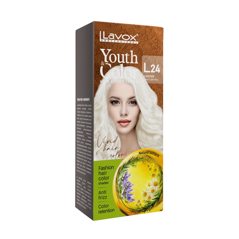Nhuộm Màu Thời Trang Lavox  💖 Kèm Chai Oxy Trợ Nhuộm + Dầu Xả Giữ Màu Tóc + Găng Tay💖