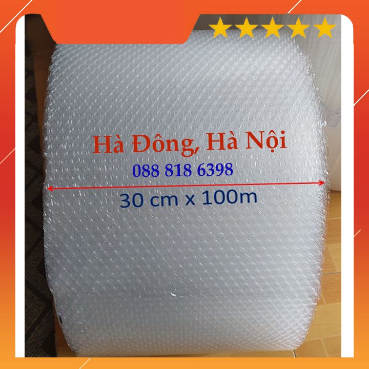 Cuộn xốp khí bọc hàng chống sốc 30cm x 100m  dày dai đủ cân nặng