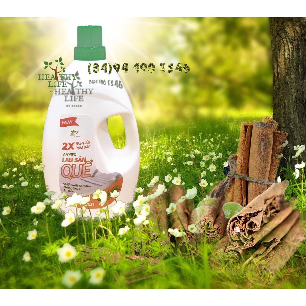 Nước Lau Sàn Quế Bồ Hòn (Thơm phòng, Đuổi muỗi, Hương Tự Nhiên, AFOREX, 2L)