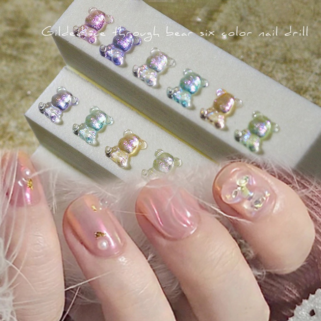 Bộ 50 Phụ Kiện Trang Trí Móng Tay Tạo Hiệu Ứng Lấp Lánh Thời Trang Cho Nữ