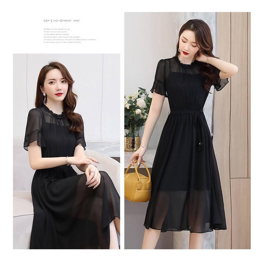 ĐẦM MAXI VOAN ĐÍNH NÚT