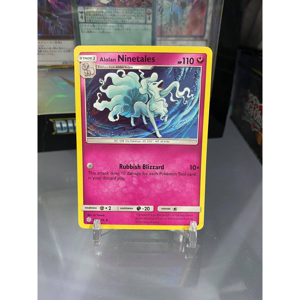 [ Dưa Hấu Yugioh ] Lá bài thẻ bài Pokemon Alolan Ninetales