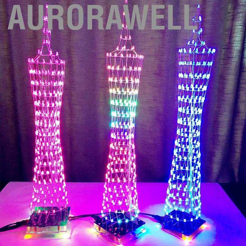 Bộ Lắp Ráp Mô Hình Tòa Tháp Có Đèn Led Nhiều Màu