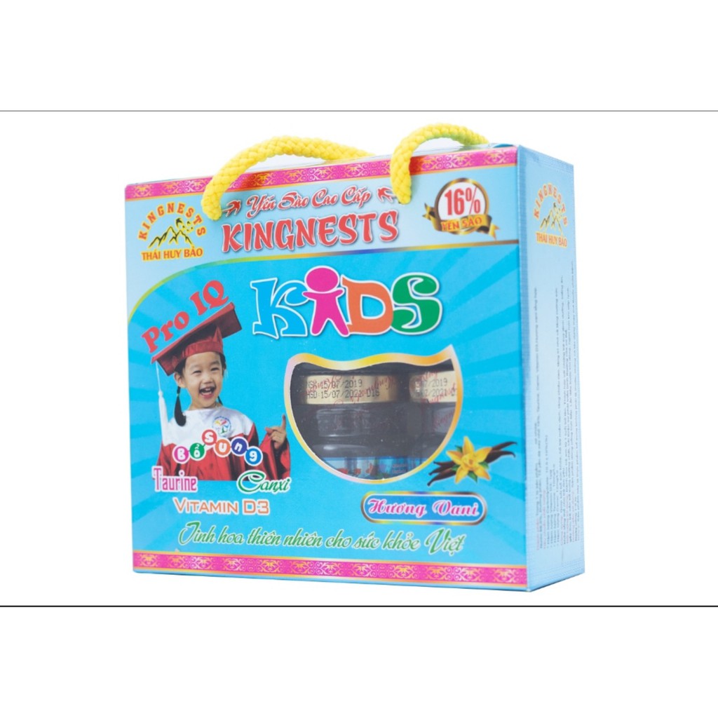 Yến sào trẻ em cao cấp Kingnests KIDS PRO IQ 16% yến tự nhiên