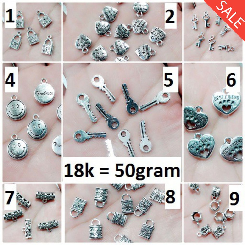 Phụ kiện Charm Sỉ 50g = 18k / gói [ Chuyên Sỉ ]