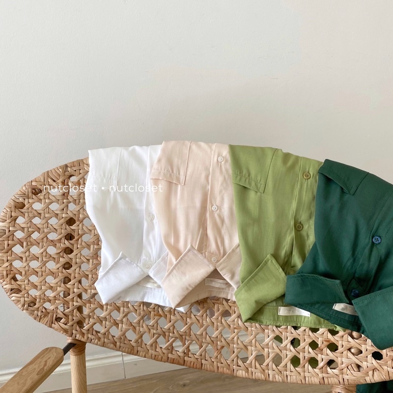 Áo sơ mi Upstudio vạt chéo lưng_A0487