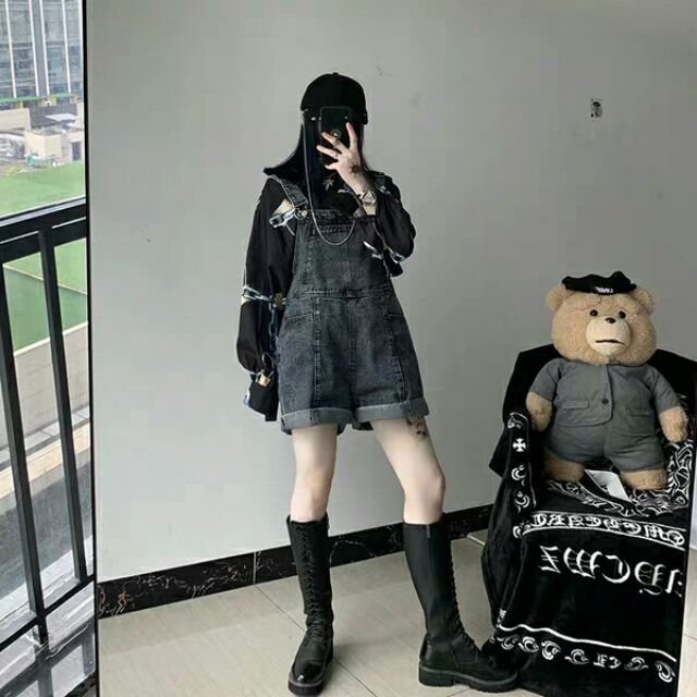 [ oder ] yếm bò dáng rộng ulzzang cho nữ kèm ảnh thật | BigBuy360 - bigbuy360.vn