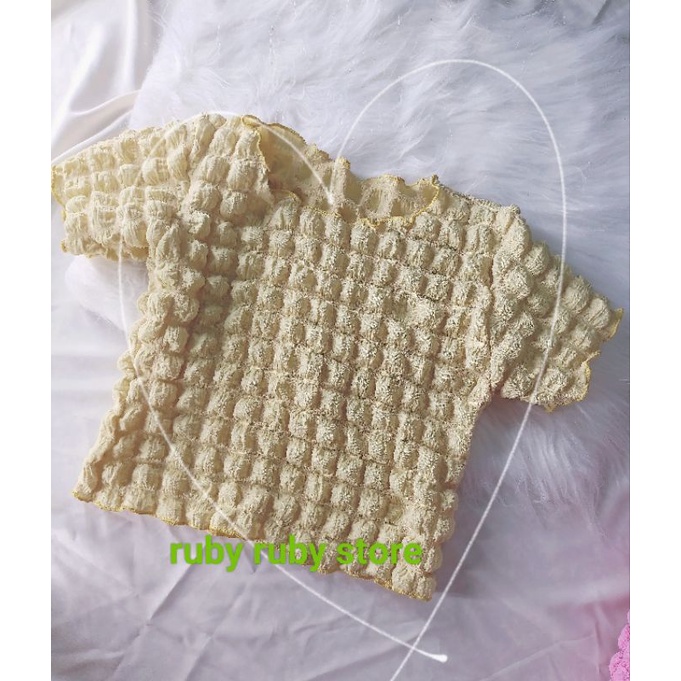 ÁO CROPTOP VẢI XỐP MỊN BỒNG BỀNH CỰC HOT #NGAPCBYN B43