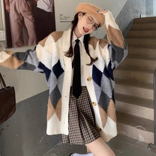 Áo len cardigan kẻ chất len đẹp dày dặn