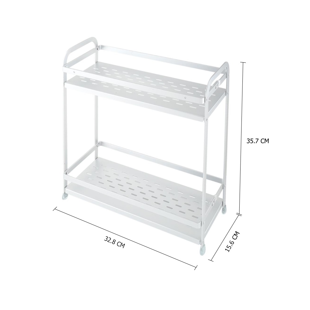 HomeBase KECH Kệ bếp nhôm 2 tầng W15.6xD32.8xH35.7cm