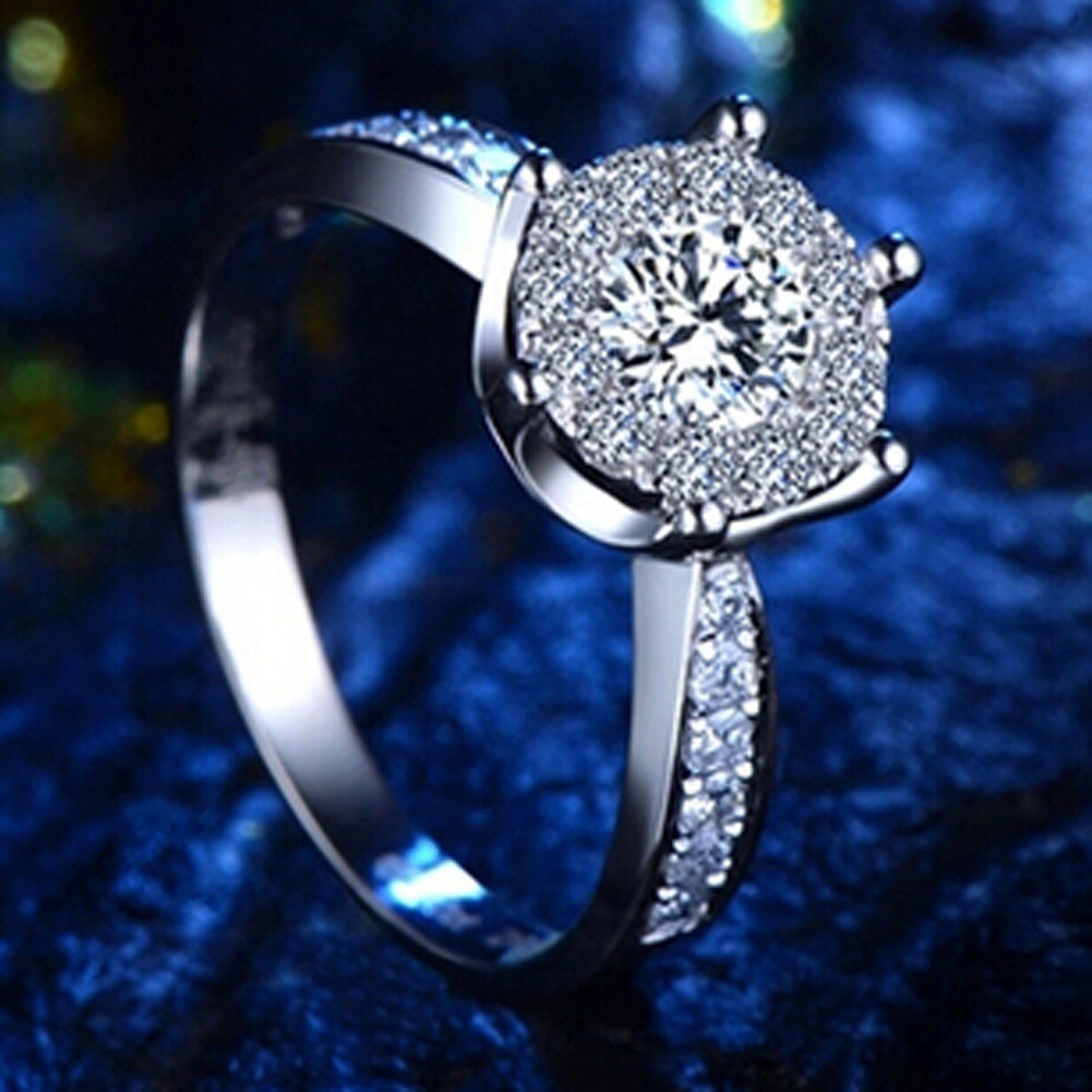 Nhẫn mạ bạc S925 đính đá thời trang nữ