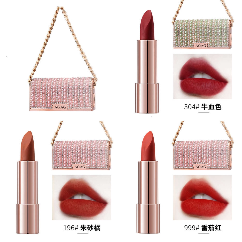 AGAG Son 3ce Velvet Matte Lipstick Moisturize Bag chain Lipstick Son nội địa trung