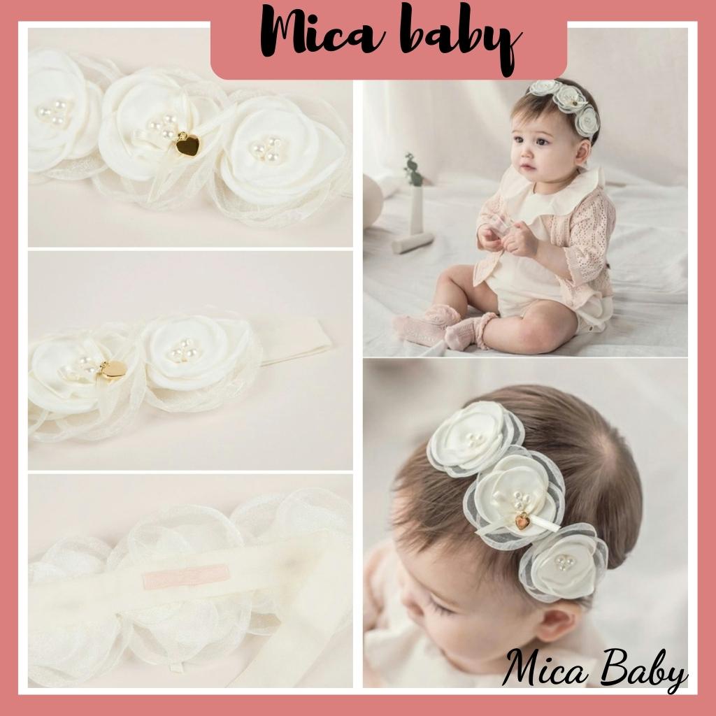 Băng đô kiểu dáng hoa hồng dễ thương cho bé Mica baby BD01