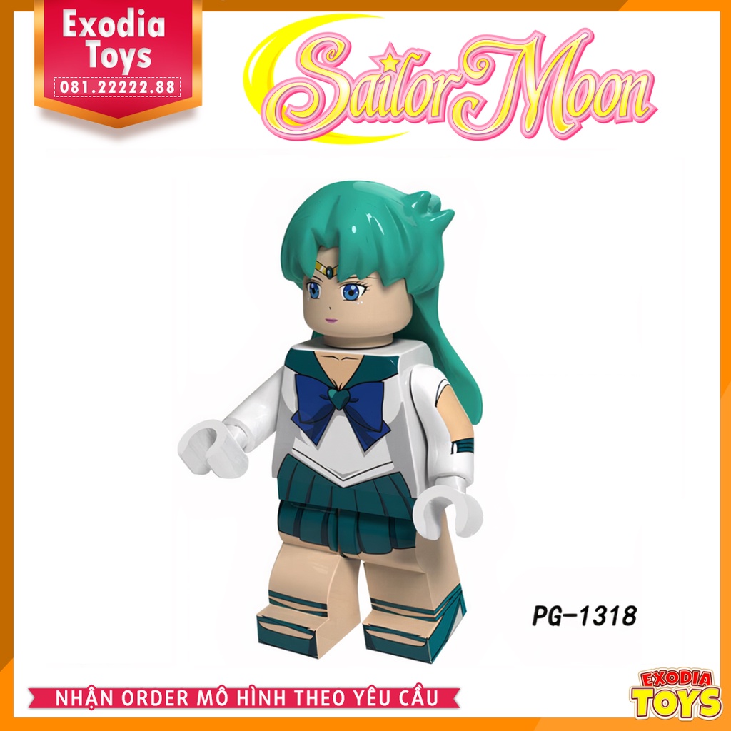 Xếp hình Minifigure nhân vật hoạt hình Thủy Thủ Mặt Trăng Sailor Moon - Đồ Chơi Lắp Ghép Sáng Tạo - POGO 8156