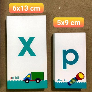 Bộ thẻ chữ cái và chữ số (5x9 cm) đóng túi