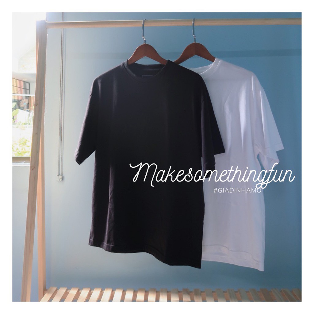 Áo Thun Trơn Unisex tay lỡ 100% Cotton Form Rộng Vải Dày [AMO] | BigBuy360 - bigbuy360.vn