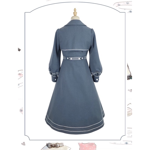 YAS0722-Váy Lolita Chunlu xanh xám thiết kế