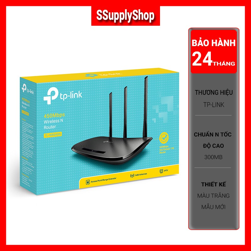 BỘ PHÁT WIFI TPLINK 940N CHUẨN N 450Mb 3 Anten