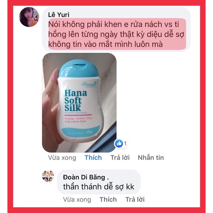 DUNG DỊCH VỆ SINH HANA SOFT SILK CHÍNH HÃNG